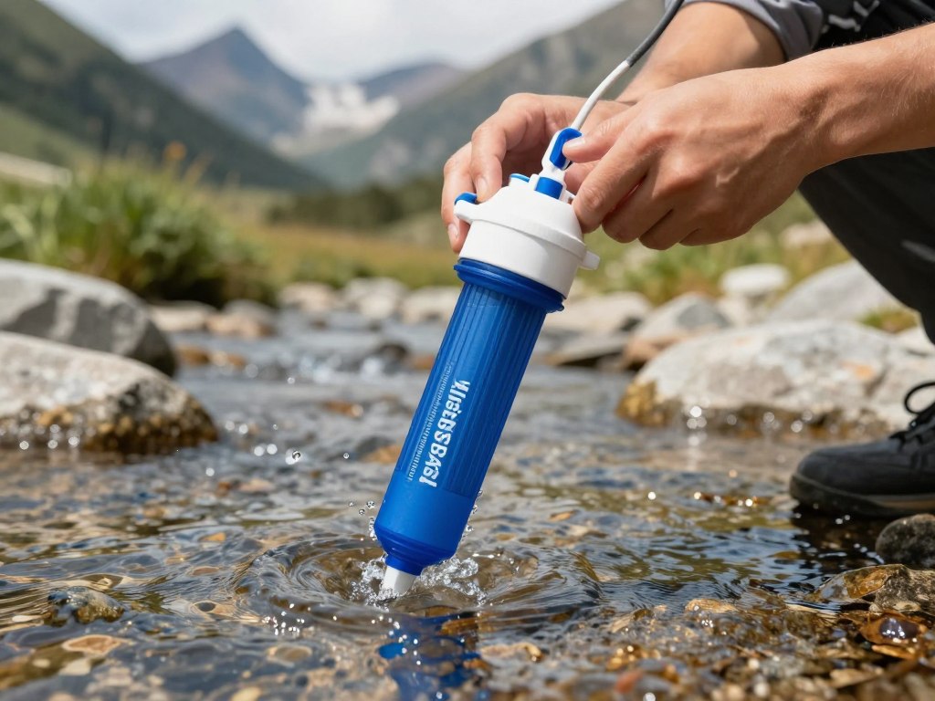 LifeStraw Peak Series Water Filter being used to filter water from a stream - best prepping gear 2026 LifeStraw Peak Series Water Filter being used to filter water from a stream - best prepping gear 2026